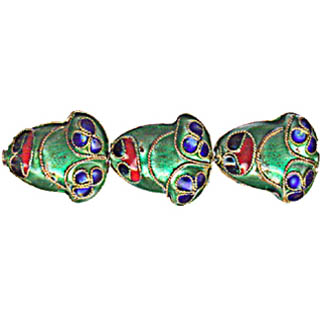 ENAMEL FROG 14X18MM GREEN
