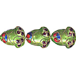 ENAMEL FROG 14X18MM APPLE GREEN