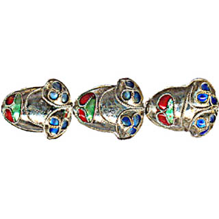 ENAMEL FROG 14X18MM SILVER