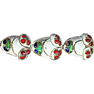 ENAMEL FROG 14X18MM WHITE