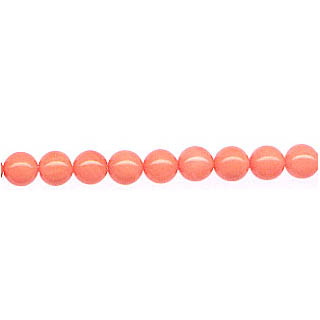 DYED PINK CORAL ROUND 6MM