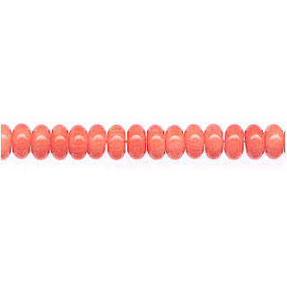 DYED PINK CORAL ROUNDEL 5MM