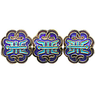 ENAMEL LONG LIFE FLOWER 17X19MM BLUE