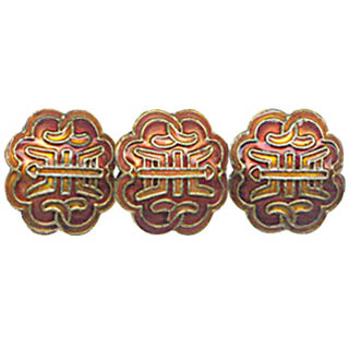 ENAMEL LONG LIFE FLOWER 17X19MM ORANGE