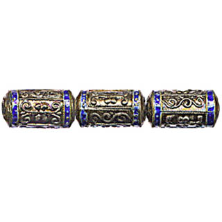 ENAMEL TUBE 10X19MM SILVER