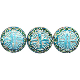 ENAMEL LONG LIFE DISC 21MM TURQUOISE