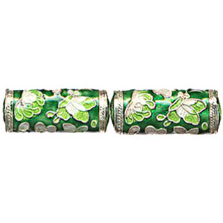 ENAMEL OVAL TUBE 12X28MM GREEN