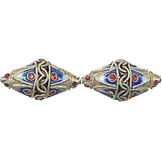 ENAMEL GEOMETRIC DIAMOND 15X25MM LIGHTBLUE