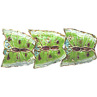 ENAMEL BUTTERFLY 18X22MM APPLE GREEN