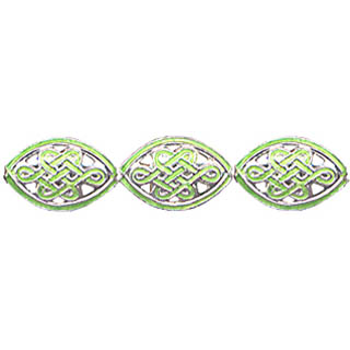 ENAMEL FLAT OVAL 14X20MM APPLE GREEN