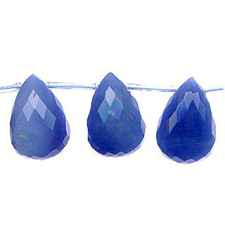 BLUE QUARTZ FACETED TEAR DROP 18X25MM