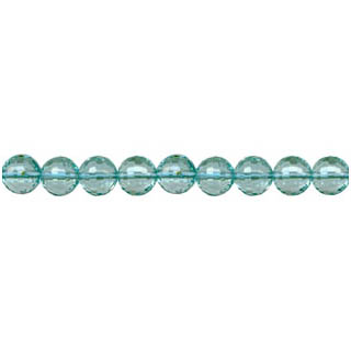 AQUAMARINE QUARTZ (GLASS) FACETED ROUND 06MM