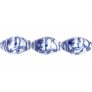 PORCELAIN RICE 12X20MMWHITE AND BLUE