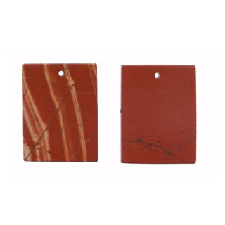 FLAT RECTANGLE 30X40MM RED JASPER