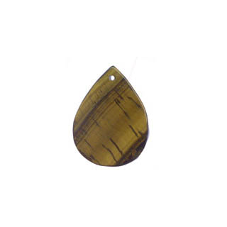 FLAT PEAR 30X40MM TIGER EYE